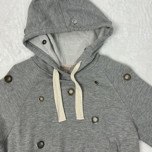 Philosophy Republic Clothing Hoodie Womens Small Gray Grommet Eyelet Pullover